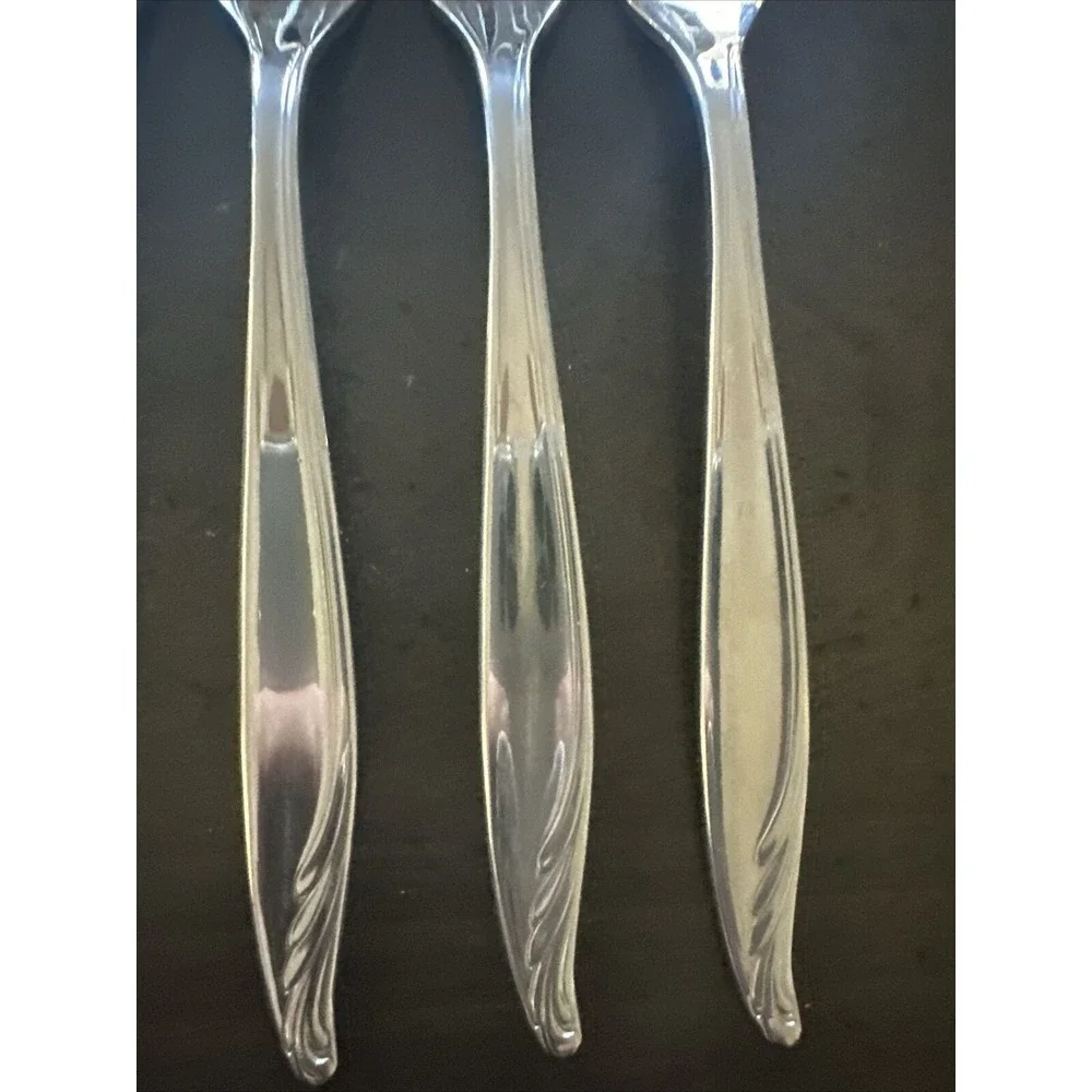 Set Of 6 Wm. Rogers International BERMUDA Stainless Steel‎ Dinner Forks 7